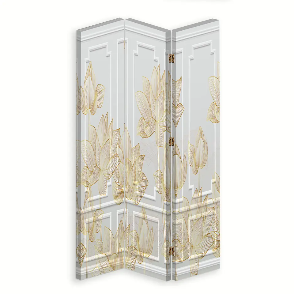 ⁨Double-sided swivel screen, Floral pattern (Size 110x170)⁩ at Wasserman.eu