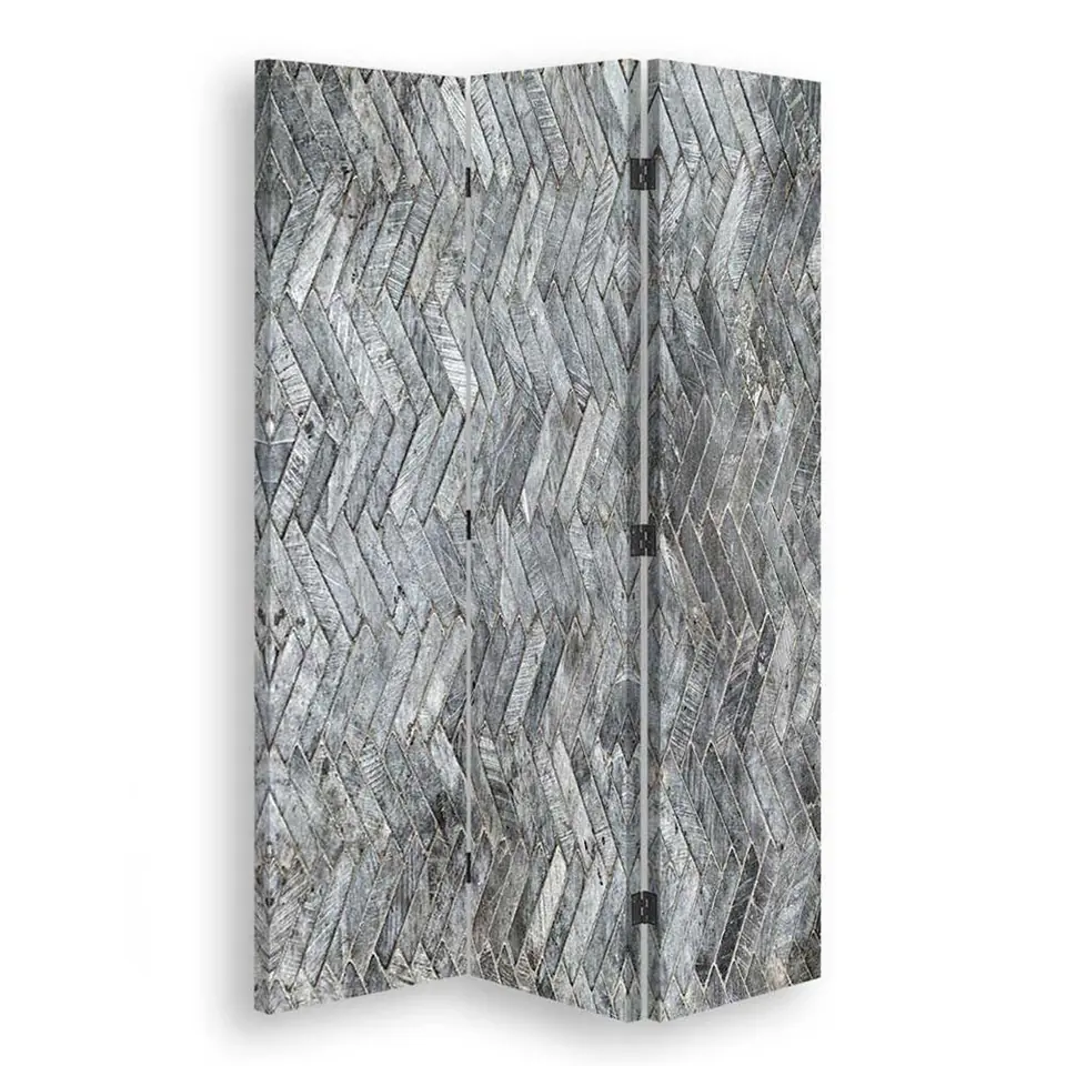 ⁨Parawan dwustronny obrotowy, Deseń w szarościach (Rozmiar 110x170)⁩ w sklepie Wasserman.eu