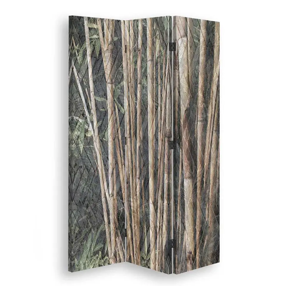 ⁨Double-sided swivel screen, Bamboo stems in bronze (Size 110x170)⁩ at Wasserman.eu