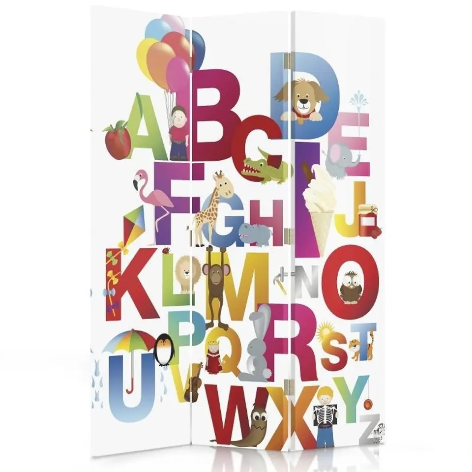 ⁨Double-sided rotating screen, Colored alphabet (Size 110x170)⁩ at Wasserman.eu