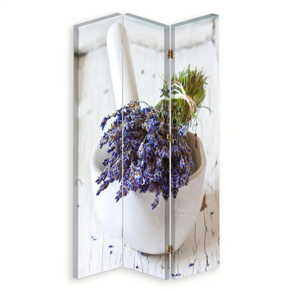 ⁨Double-sided swivel screen, Lavender bouquet and mortar (Size 110x170)⁩ at Wasserman.eu