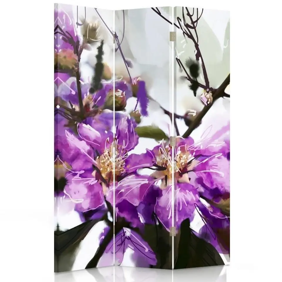 ⁨Parawan dwustronny obrotowy, Magnetyczne kwiaty (Rozmiar 110x170)⁩ w sklepie Wasserman.eu