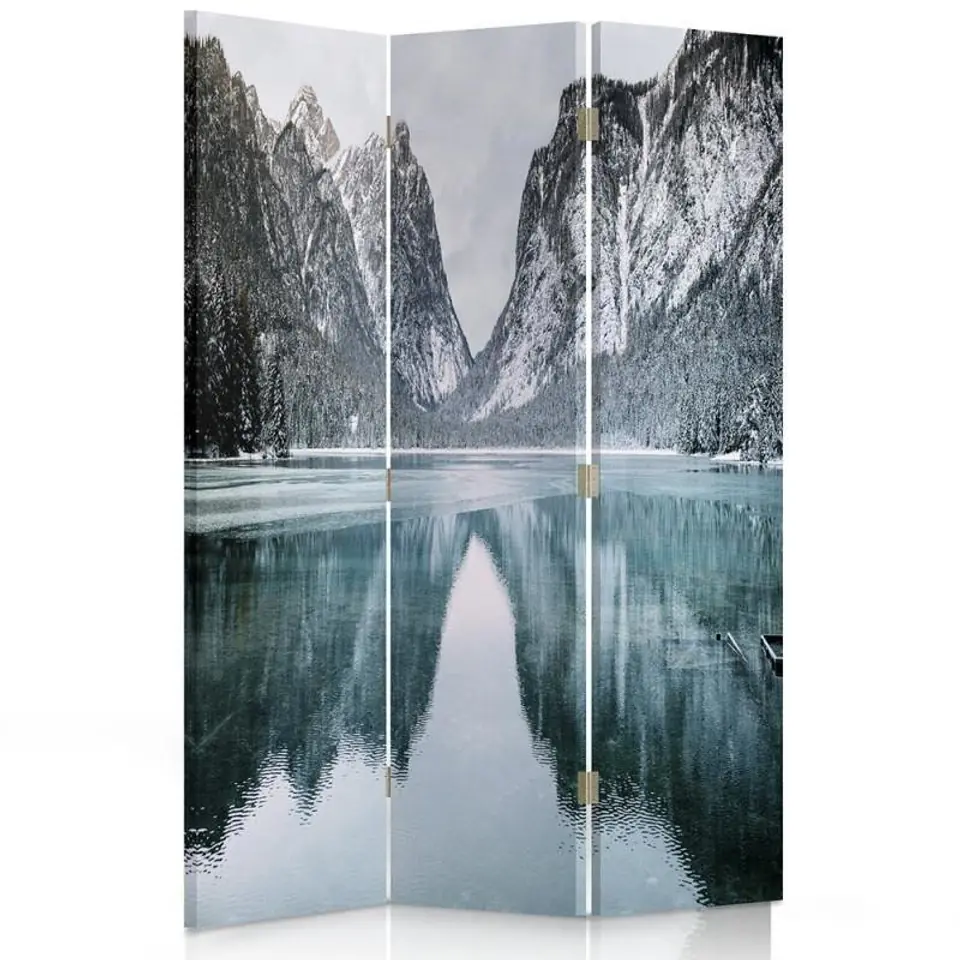 ⁨Double-sided swivel screen, Mountain lake surface (Size 110x170)⁩ at Wasserman.eu