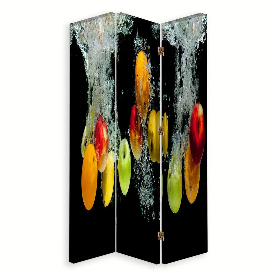 ⁨Parawan dwustronny obrotowy, Jabłka w wodzie (Rozmiar 110x170)⁩ w sklepie Wasserman.eu
