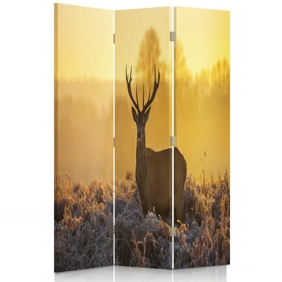 ⁨Double-sided rotating screen, Deer in the glow of the west (Size 110x170)⁩ at Wasserman.eu