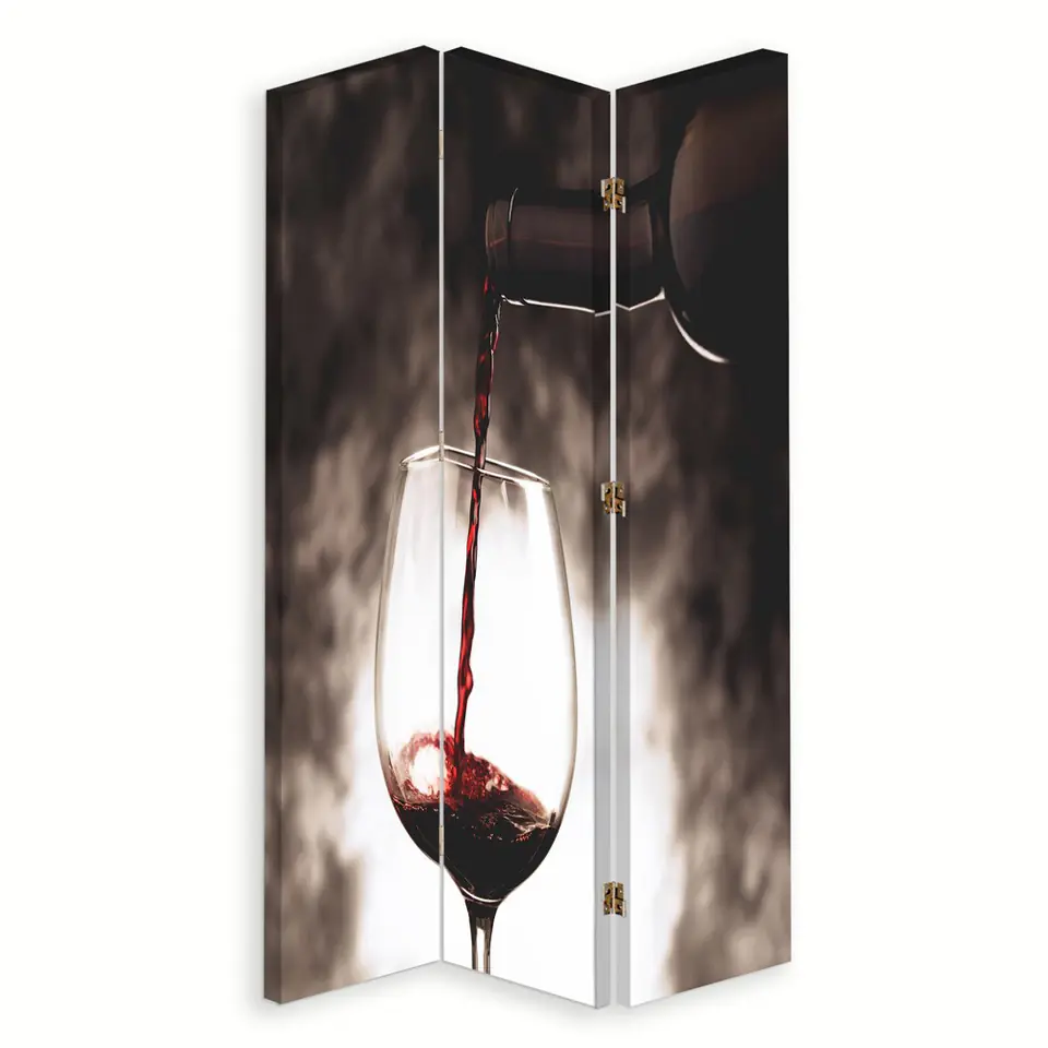 ⁨Double-sided swivel screen, Time for a glass of wine (Size 110x170)⁩ at Wasserman.eu