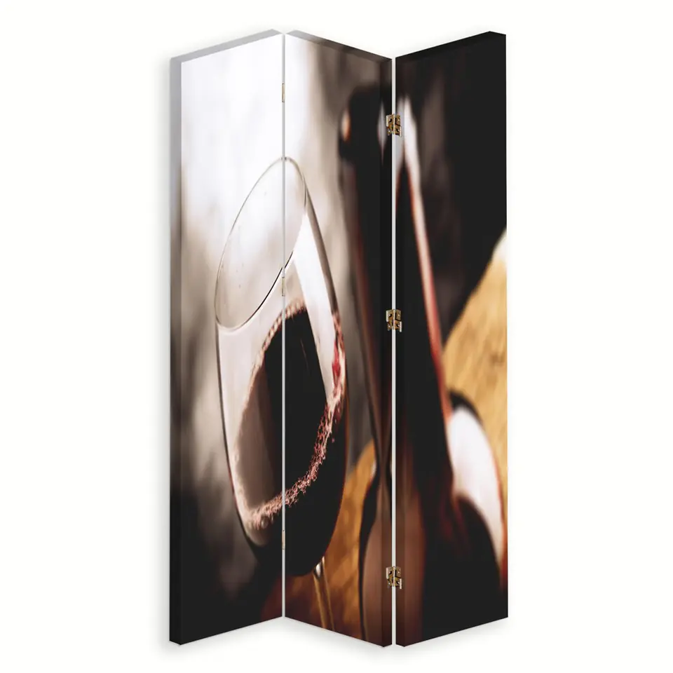 ⁨Parawan dwustronny obrotowy, Lampka wytrawnego wina (Rozmiar 110x170)⁩ w sklepie Wasserman.eu