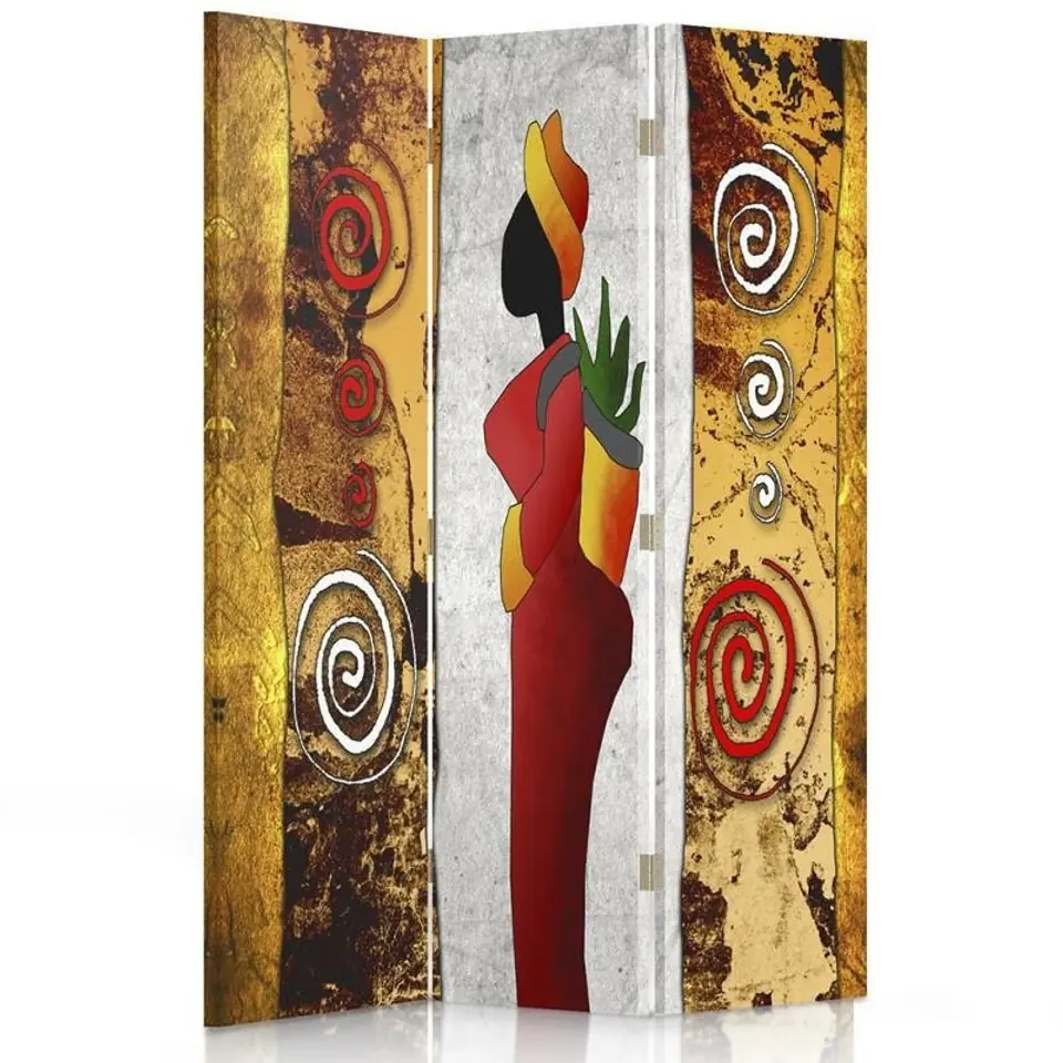 ⁨Double-sided swivel screen, Colorful woman (Size 110x170)⁩ at Wasserman.eu