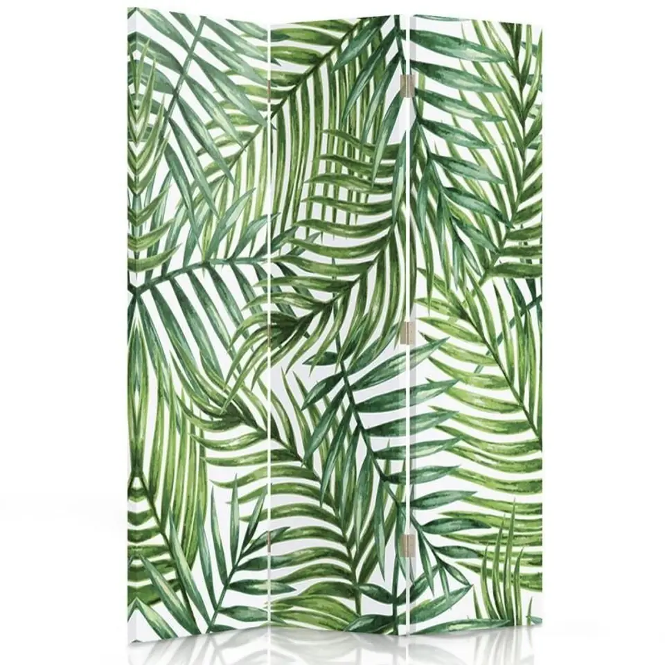 ⁨Double-sided swivel screen, Palm leaf composition (Size 110x170)⁩ at Wasserman.eu