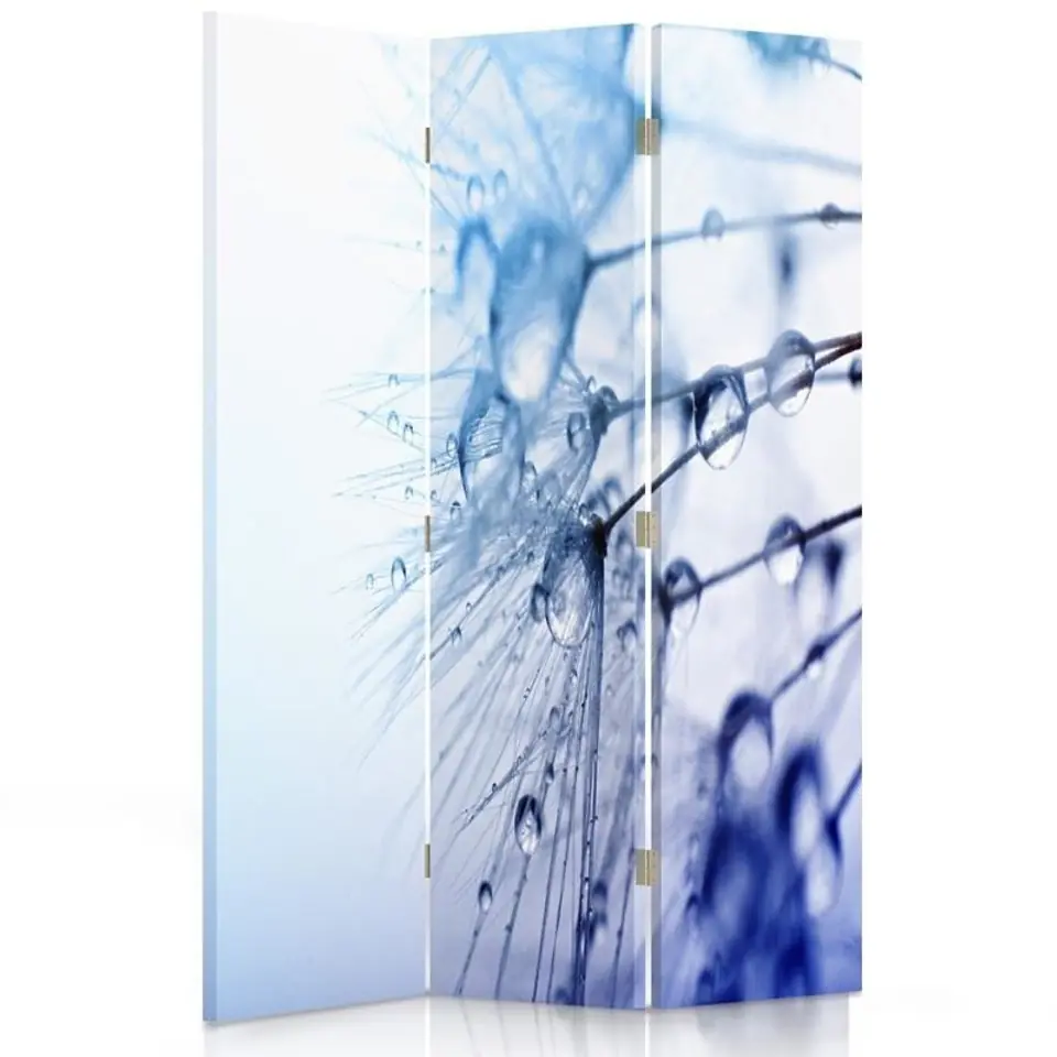 ⁨Double-sided rotating screen, Water drops in blue (Size 110x170)⁩ at Wasserman.eu