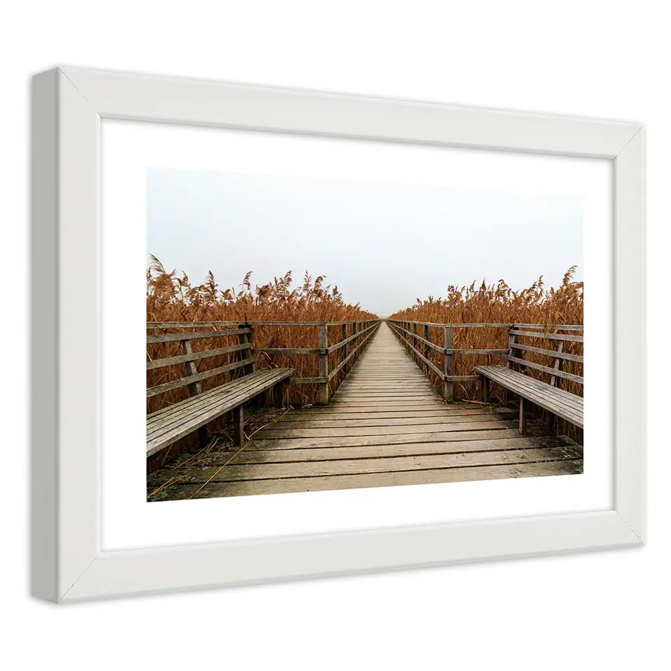 ⁨White frame poster, Long platform (Size 45x30)⁩ at Wasserman.eu