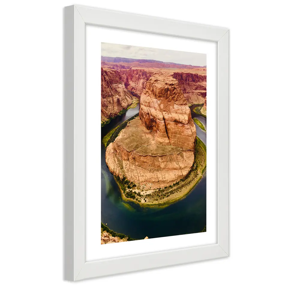 ⁨White Framed Poster, Grand Canyon Rocks (Size 30x45)⁩ at Wasserman.eu