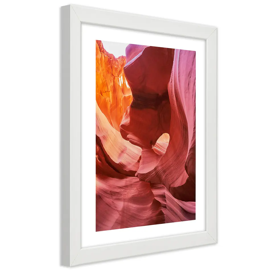 ⁨White frame poster, Red rocks (Size 20x30)⁩ at Wasserman.eu