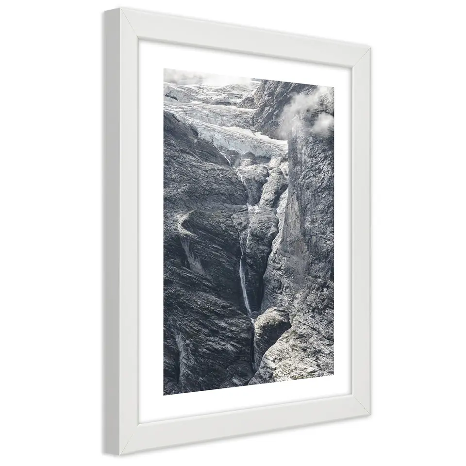 ⁨White frame poster, Rock view (Size 60x90)⁩ at Wasserman.eu