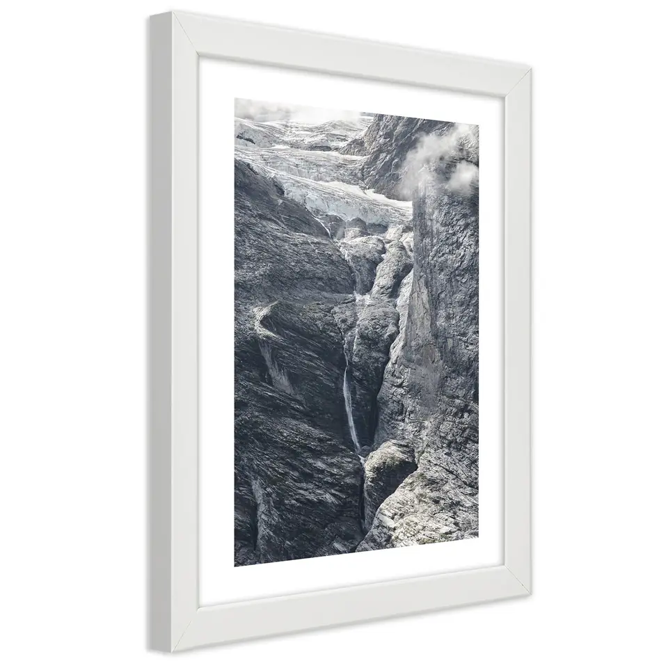 ⁨White frame poster, Rock View (Size 30x45)⁩ at Wasserman.eu