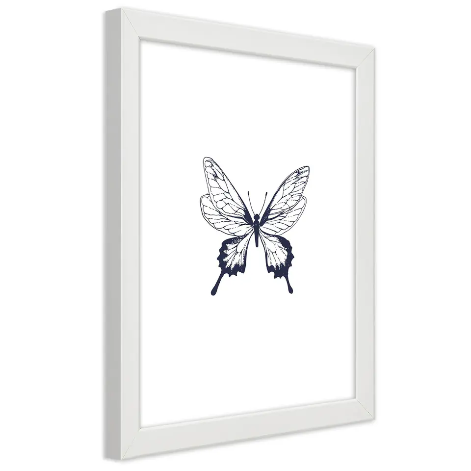 ⁨Obraz w ramie, Narysowany motyl (Rozmiar 20x30)⁩ w sklepie Wasserman.eu