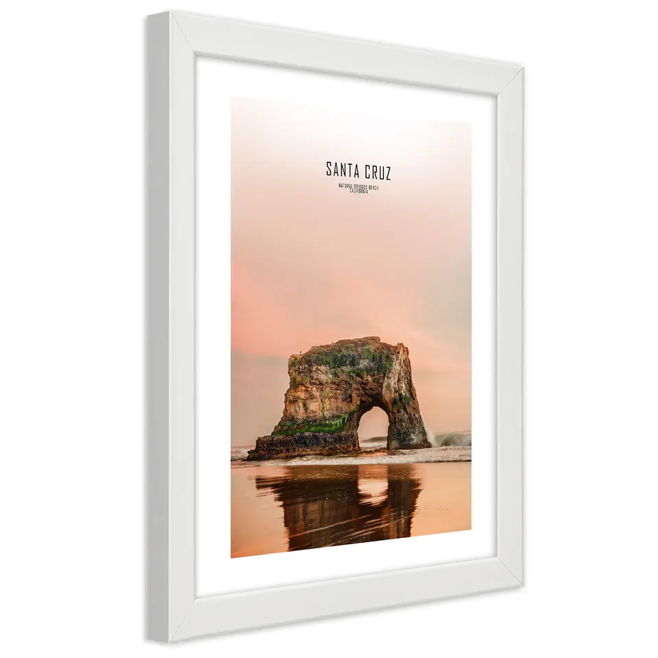 ⁨White frame poster, Santa Cruz (Size 30x45)⁩ at Wasserman.eu