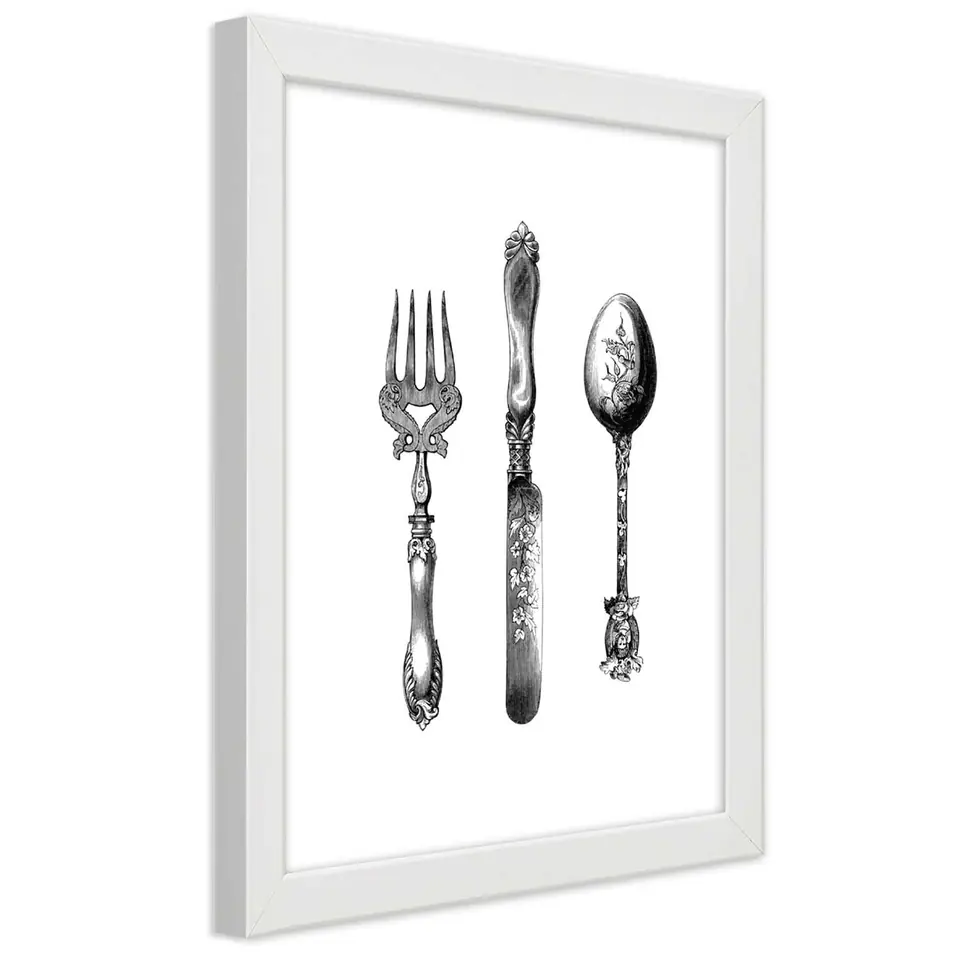 ⁨Obraz w ramie, Rustykalne sztućce (Rozmiar 40x60)⁩ w sklepie Wasserman.eu