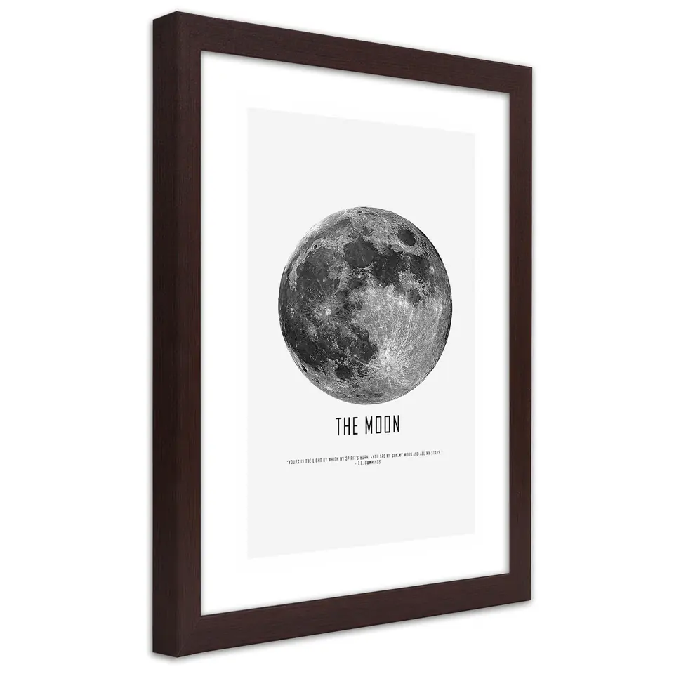 ⁨Bronze frame poster, Moon (Size 20x30)⁩ at Wasserman.eu