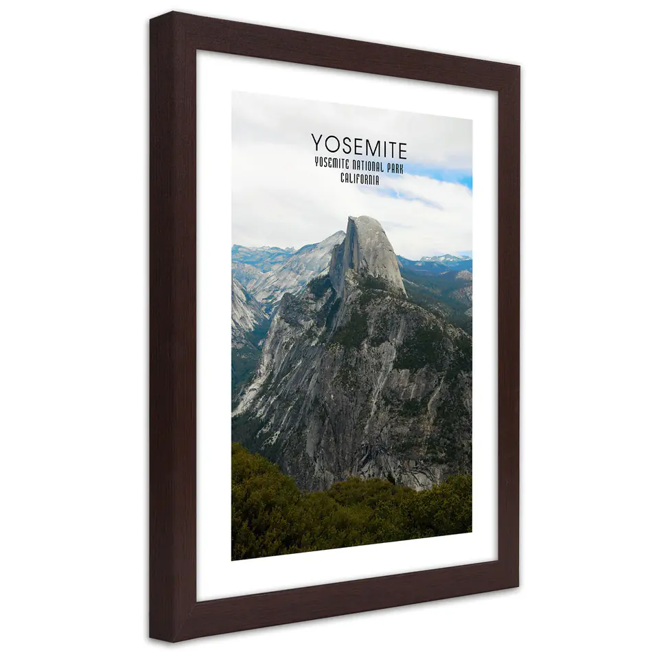 ⁨Bronze Frame Poster, Yosemite National Park Rock (Size 20x30)⁩ at Wasserman.eu