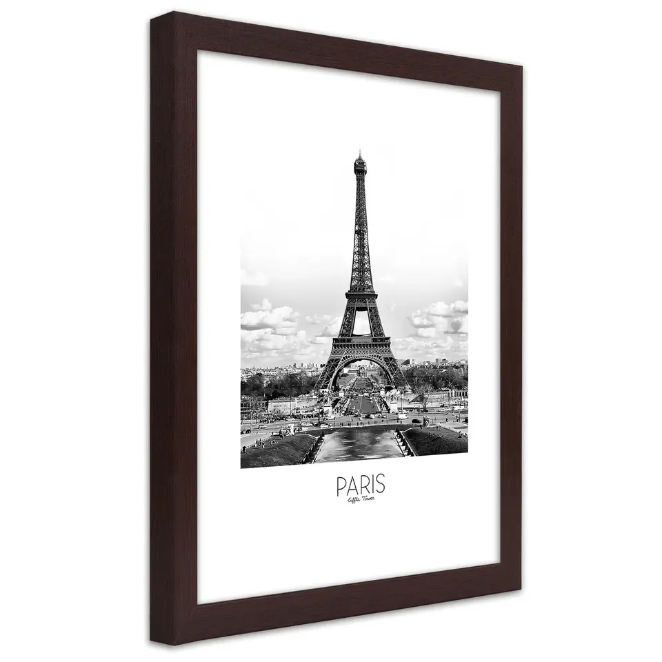 ⁨Bronze Frame Poster, Iconic Eiffel Tower (Size 60x90)⁩ at Wasserman.eu