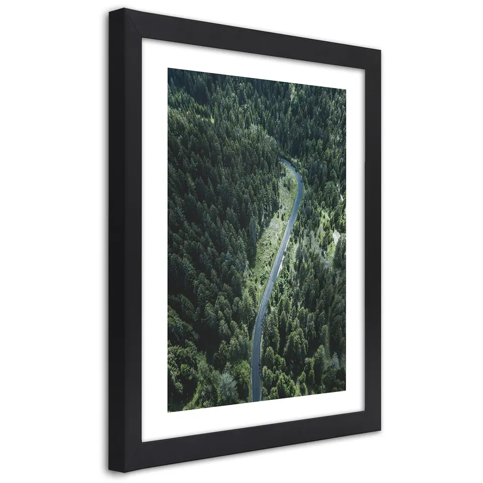 ⁨Obraz w ramie, Droga w lesie (Rozmiar 40x60)⁩ w sklepie Wasserman.eu