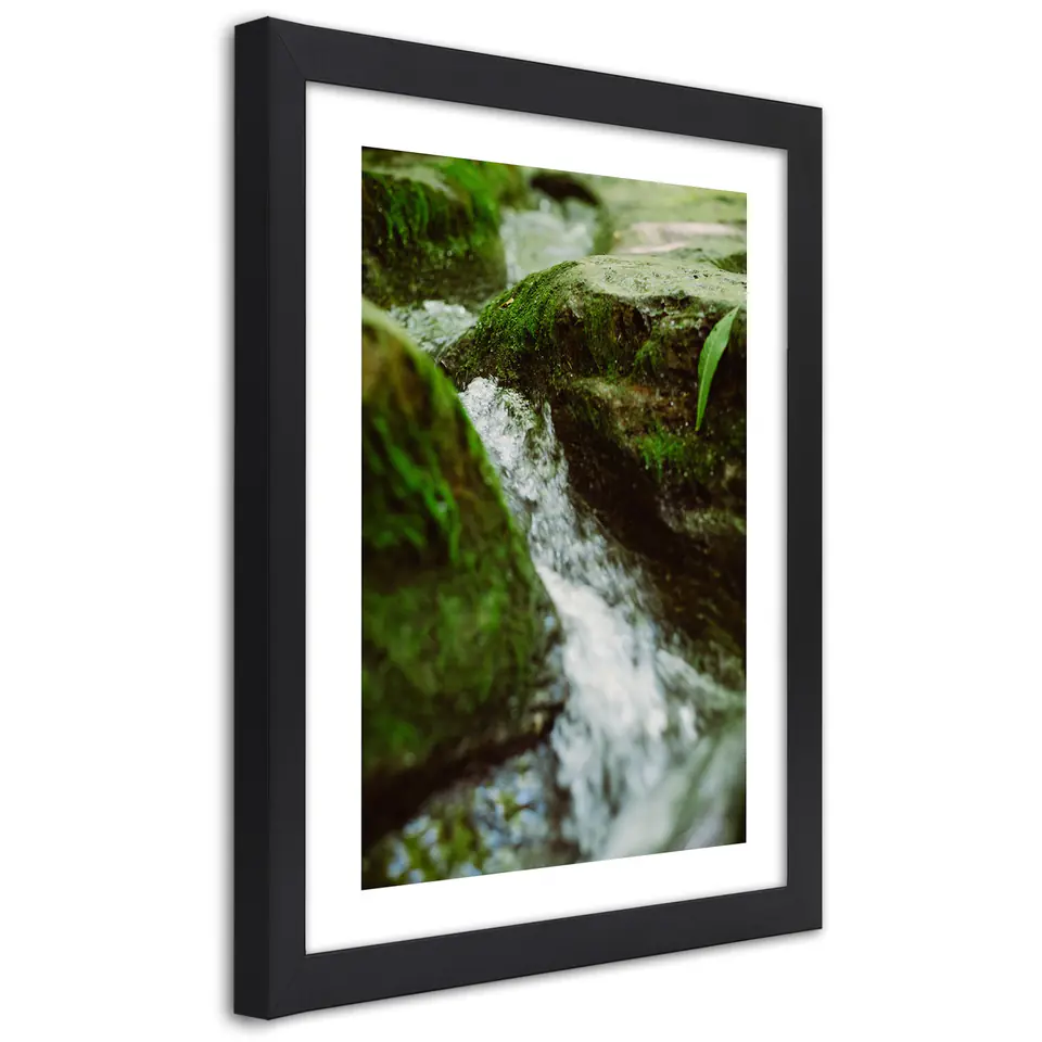 ⁨Obraz w ramie, Rwąca rzeka (Rozmiar 30x45)⁩ w sklepie Wasserman.eu