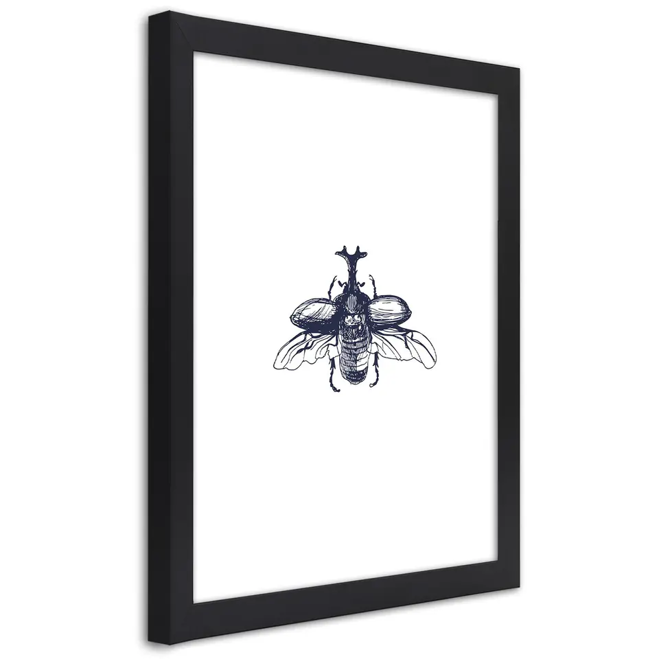 ⁨Obraz w ramie, Lecący żuk (Rozmiar 20x30)⁩ w sklepie Wasserman.eu
