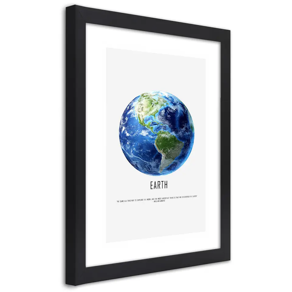 ⁨Poster in black frame, Planet Earth (Size 20x30)⁩ at Wasserman.eu