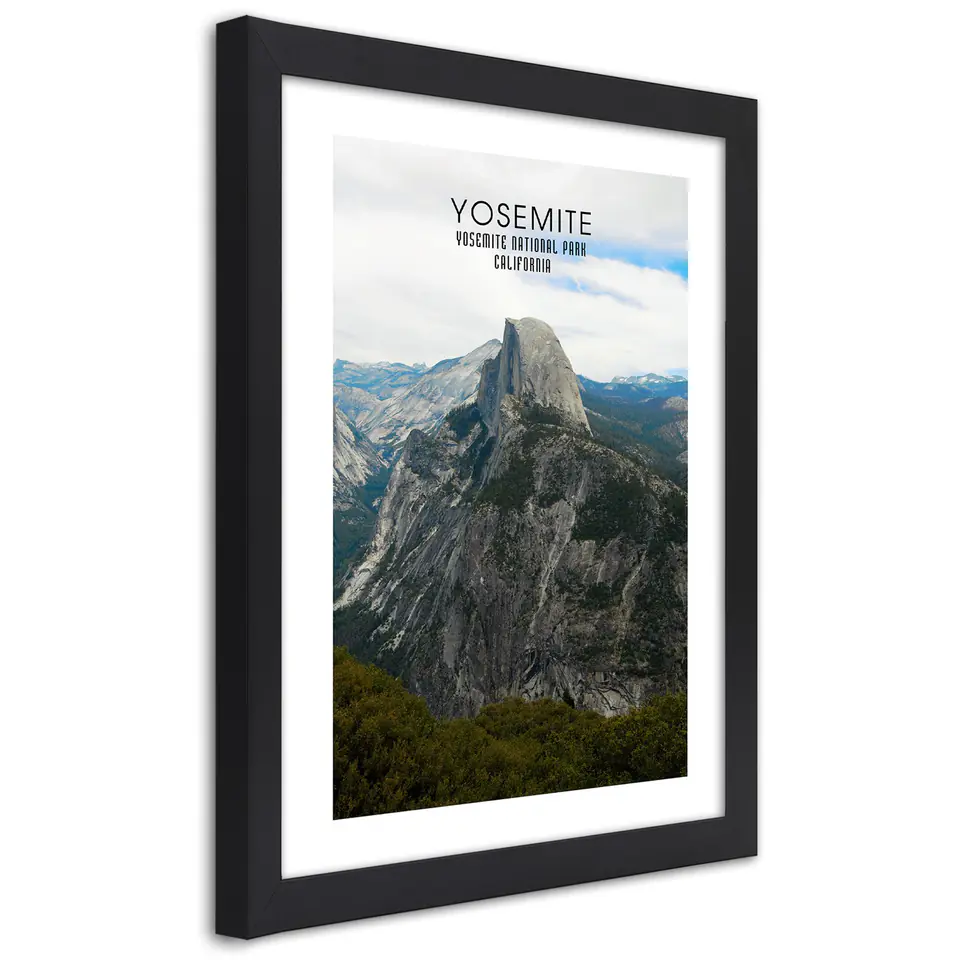 ⁨Obraz w ramie, Skała w Parku Narodowym Yosemite (Rozmiar 20x30)⁩ w sklepie Wasserman.eu