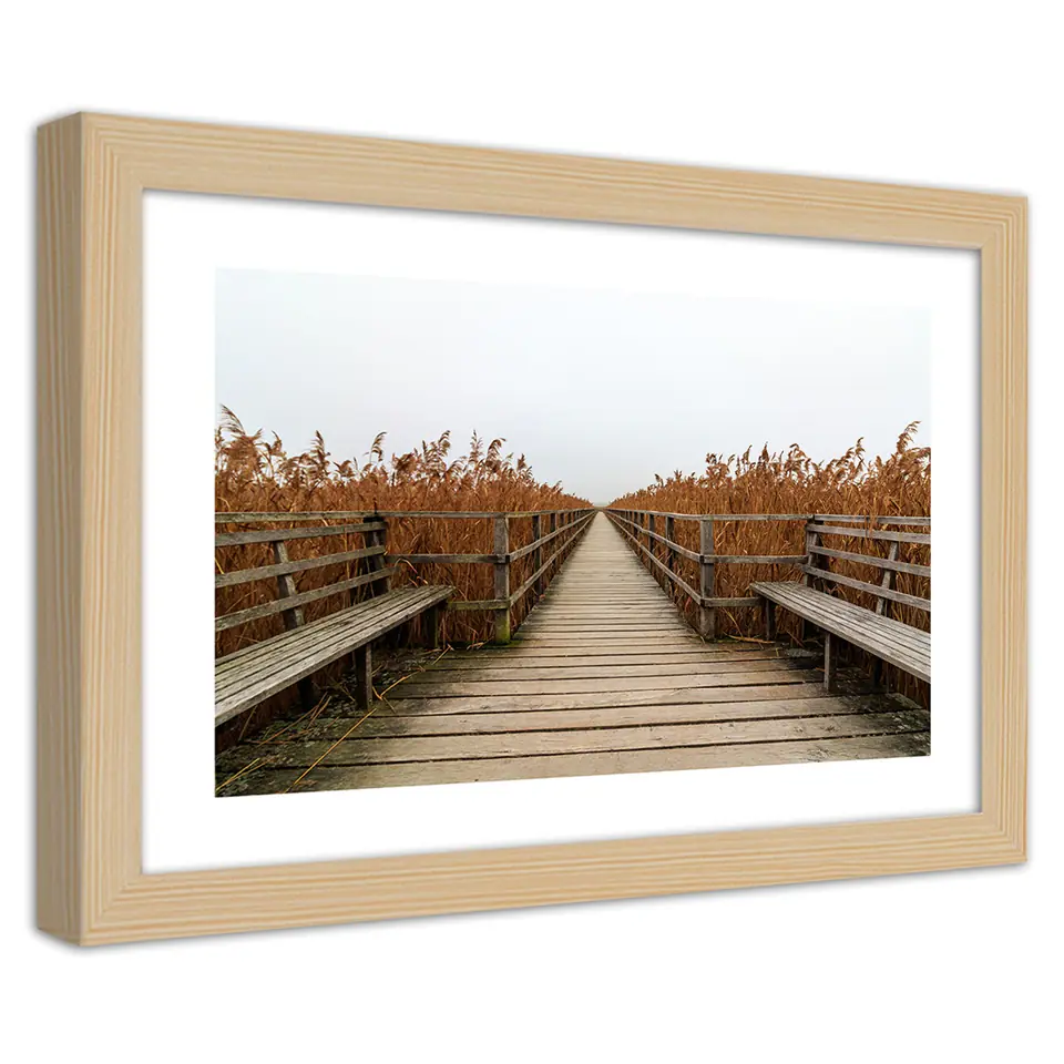 ⁨Natural frame poster, Long platform (Size 60x40)⁩ at Wasserman.eu