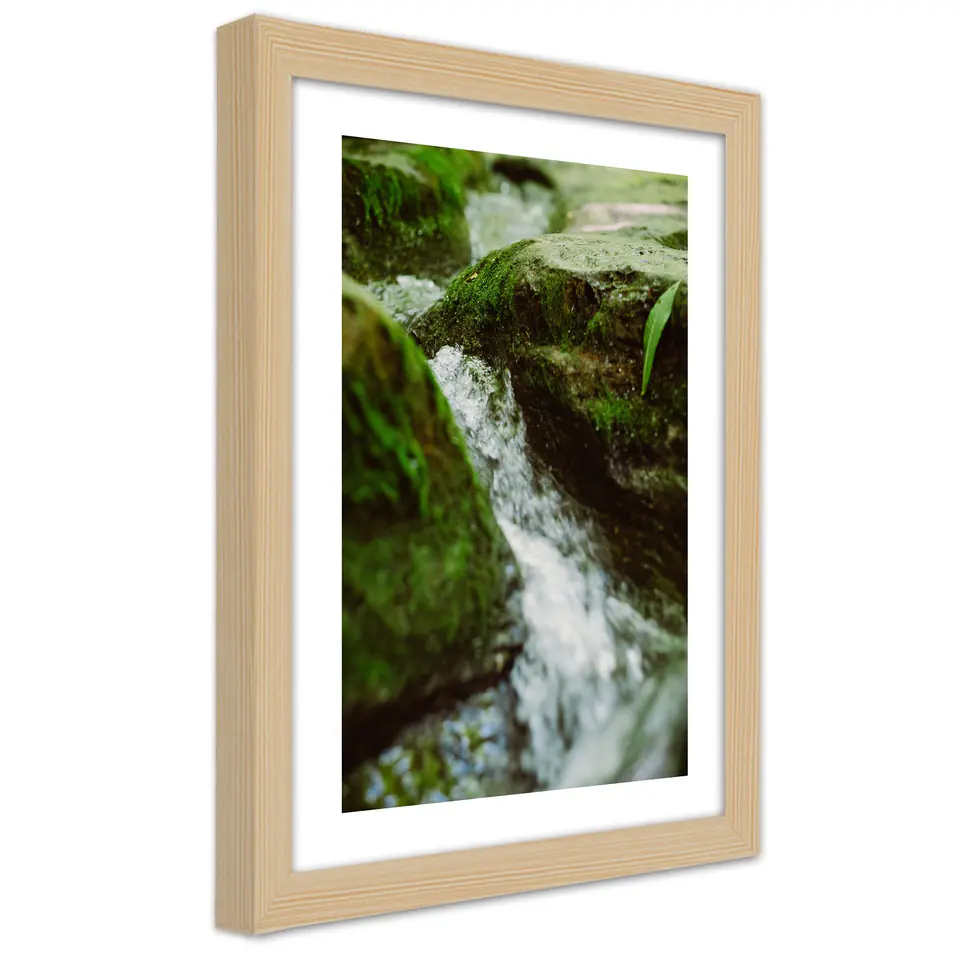⁨Obraz w ramie, Rwąca rzeka (Rozmiar 60x90)⁩ w sklepie Wasserman.eu