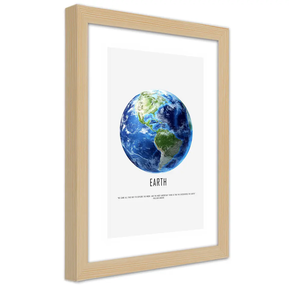 ⁨Natural Frame Poster, Planet Earth (Size 20x30)⁩ at Wasserman.eu