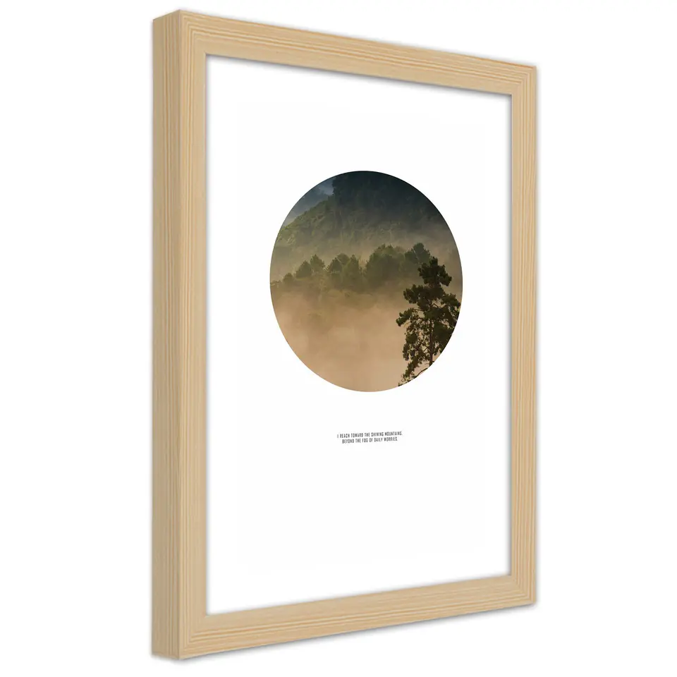 ⁨Natural frame poster, Forest in a circle (Size 60x90)⁩ at Wasserman.eu