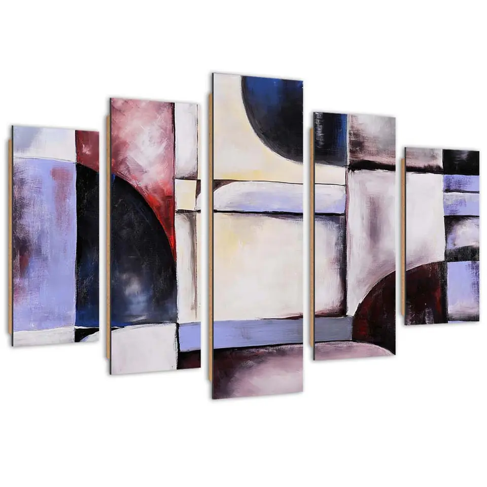 ⁨Five-part image Deco Panel, Calm Color (Size 100x70)⁩ at Wasserman.eu