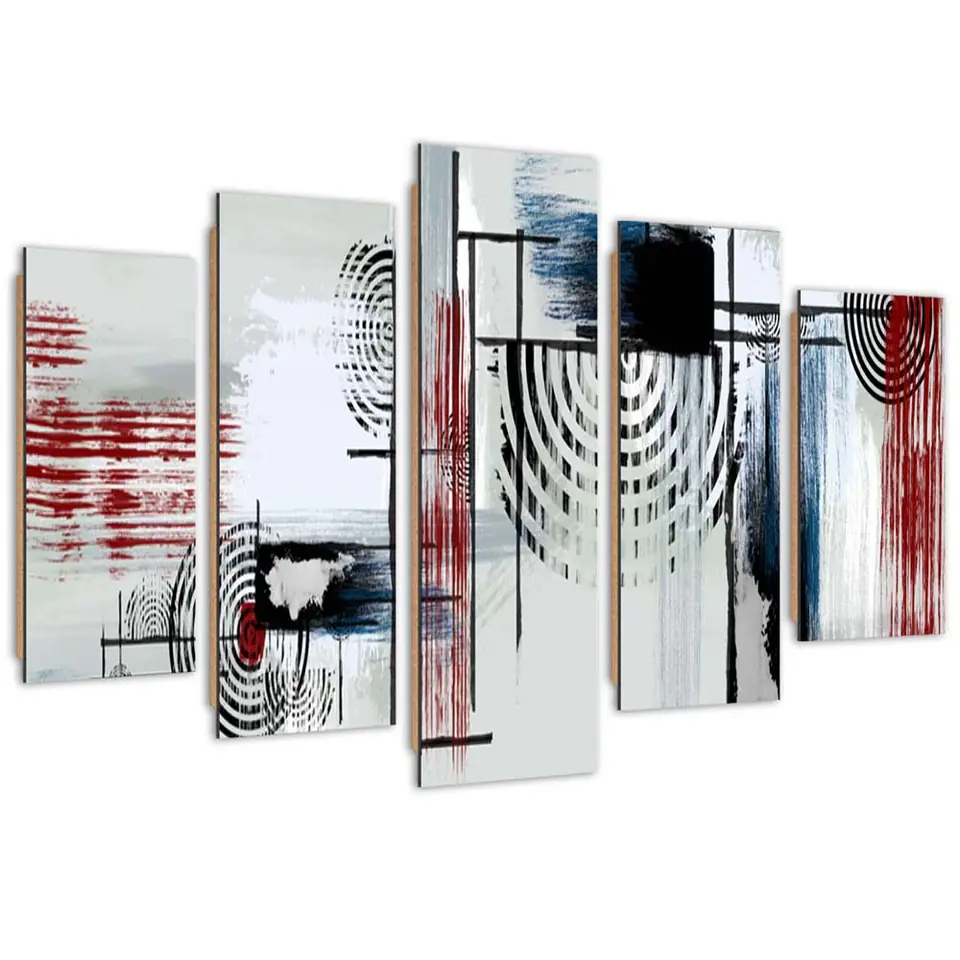 ⁨Obraz pięcioczęściowy Deco Panel, Tarcze (Rozmiar 100x70)⁩ w sklepie Wasserman.eu