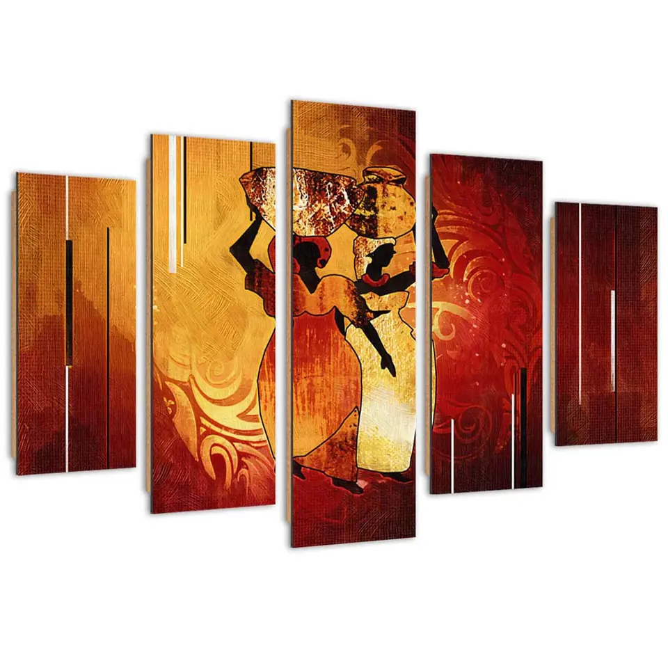 ⁨Obraz pięcioczęściowy Deco Panel, Afrykańskie upały (Rozmiar 100x70)⁩ w sklepie Wasserman.eu