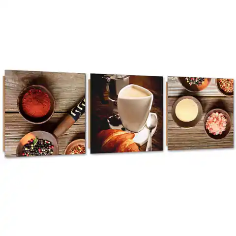 ⁨Deco Panel, Coffee & Spices Picture Set (Size 120x40)⁩ at Wasserman.eu