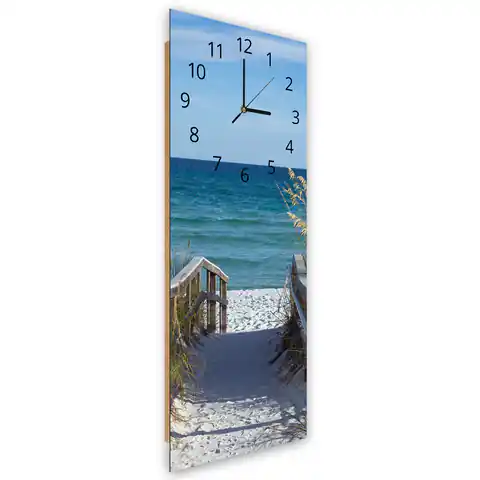 ⁨Obraz z zegarem, Droga na plażę (Rozmiar 25x65)⁩ w sklepie Wasserman.eu