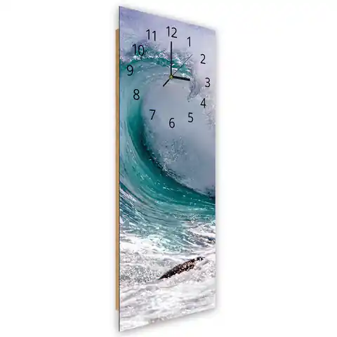 ⁨Picture with clock, High wave (Size 40x118)⁩ at Wasserman.eu