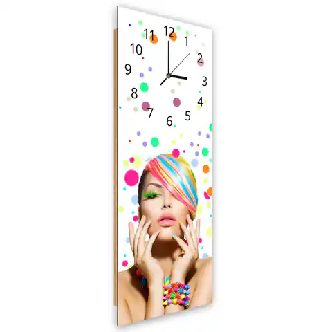 ⁨Picture with clock, Female in colors (Size 40x118)⁩ at Wasserman.eu