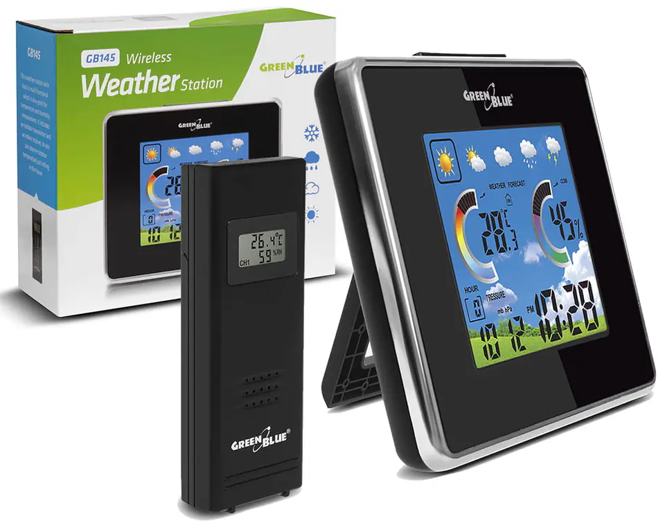 ⁨Wireless weather station IN / OUT USB GreenBlue⁩ at Wasserman.eu