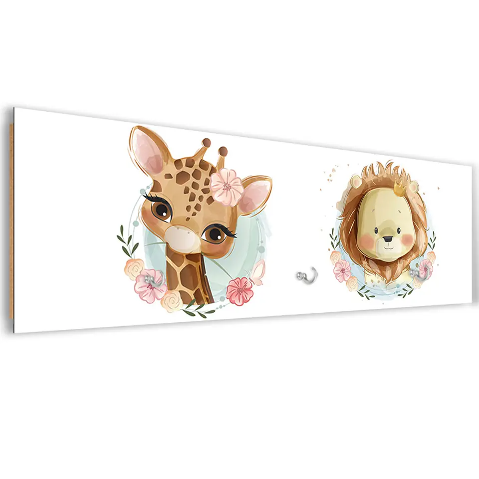 ⁨Hanger, Lion and giraffe (Size 70x25)⁩ at Wasserman.eu