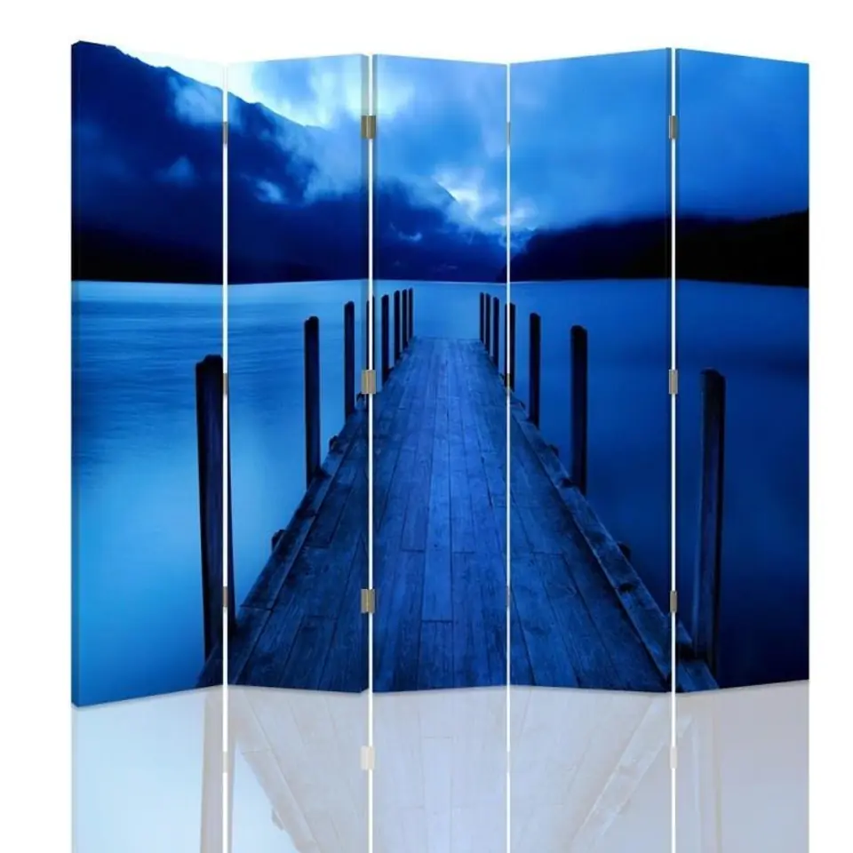 ⁨Parawan dwustronny, Niebieski pomost (Rozmiar 180x170)⁩ w sklepie Wasserman.eu
