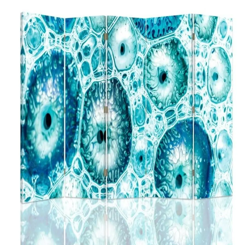 ⁨Double-sided screen, Blue pattern (Size 180x170)⁩ at Wasserman.eu