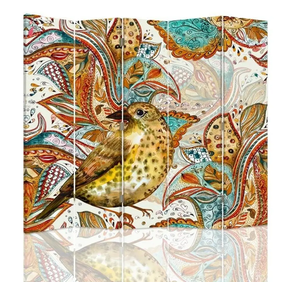 ⁨Double-sided screen, Oriental bird (Size 180x170)⁩ at Wasserman.eu