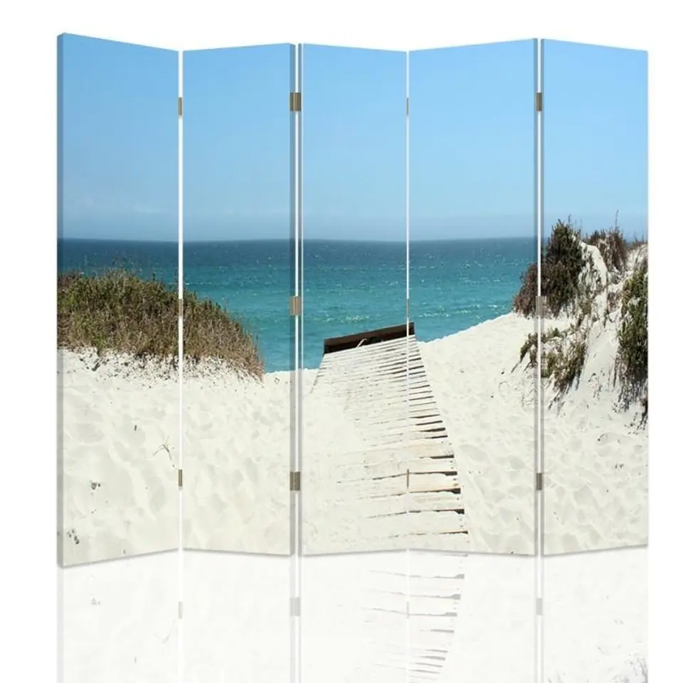 ⁨Parawan dwustronny, Przejście na plażę (Rozmiar 180x170)⁩ w sklepie Wasserman.eu