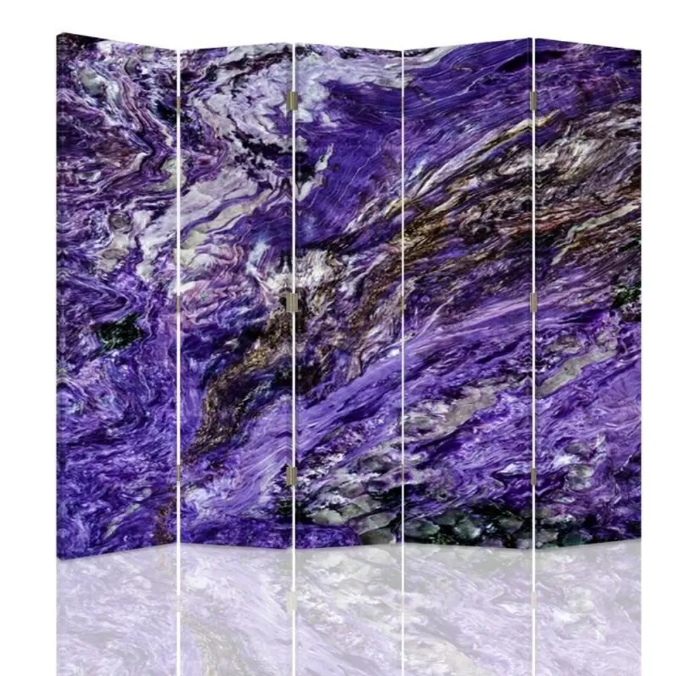 ⁨Parawan dwustronny, Rwąca woda we fiolecie (Rozmiar 180x170)⁩ w sklepie Wasserman.eu