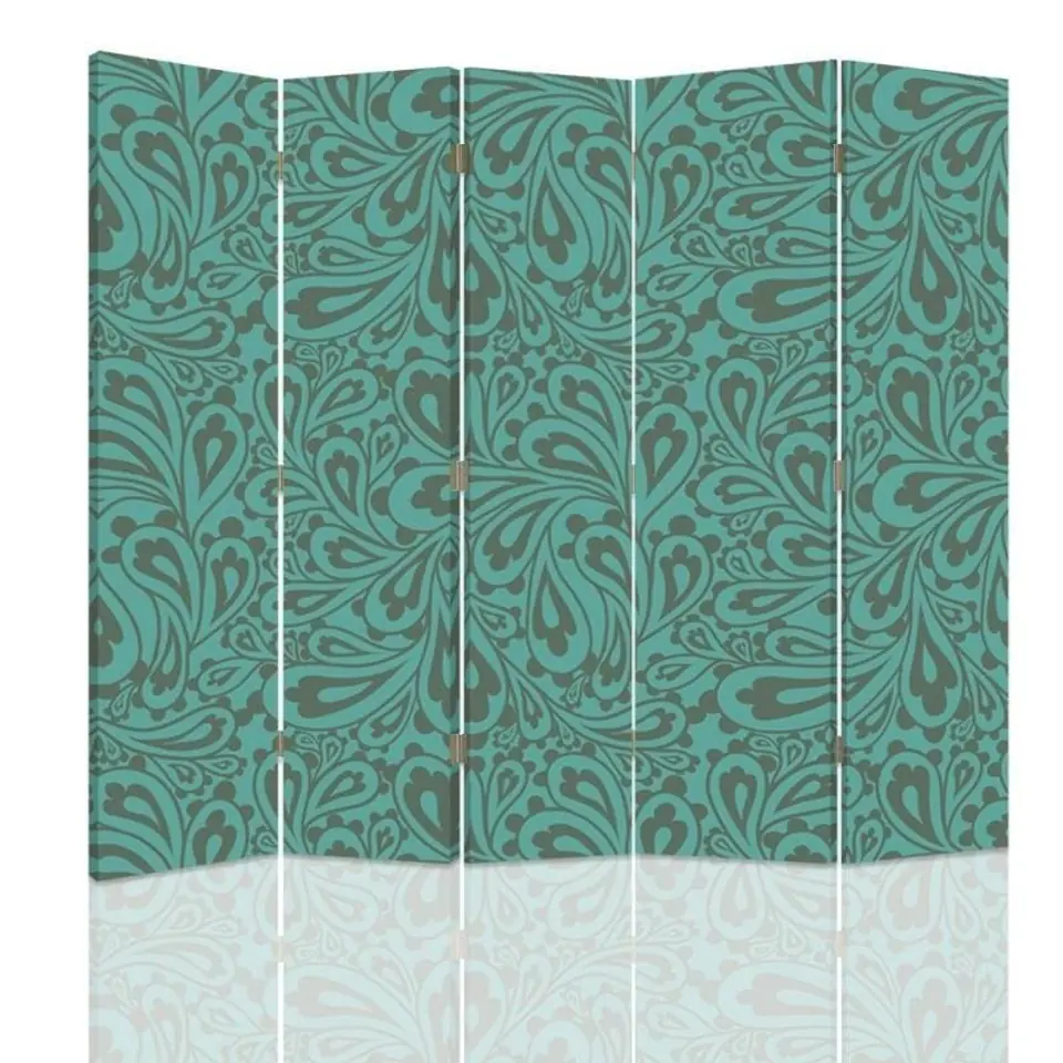 ⁨Double-sided screen, Turquoise wallpaper (Size 180x170)⁩ at Wasserman.eu