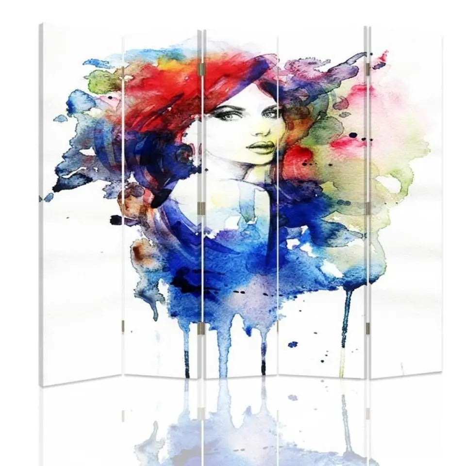 ⁨Double-sided screen, Watercolor women (Size 180x170)⁩ at Wasserman.eu